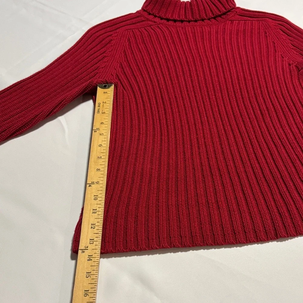 Hillard & Hanson Vibrant Red Cowl Neck Sweater -301sku